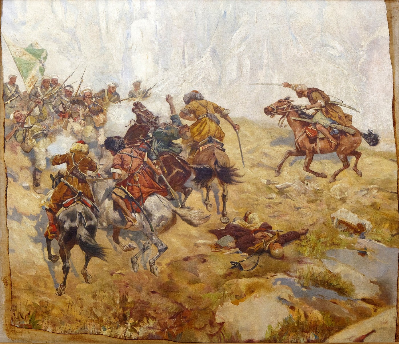 Штурм аула Ахульго.  Панорама как визуальный источник истории Отечества