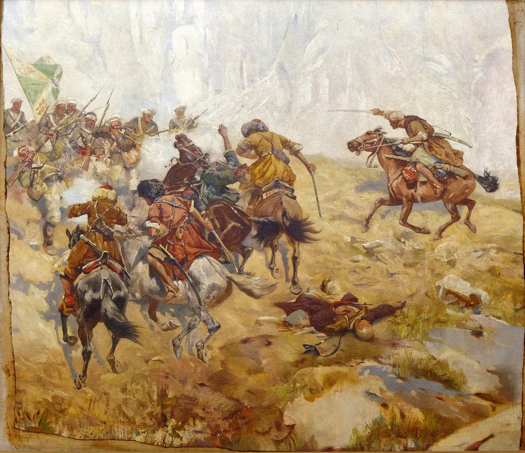 Штурм аула Ахульго.  Панорама как визуальный источник истории Отечества